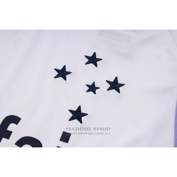 Chandal del Cruzeiro Manga Corta 2023-2024 Blanco - Pantalon Corto